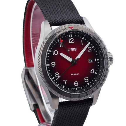 Oris Big Crown ProPilo GMT Fabric Strap Red Dial Automatic 01 798 7773 4268-07 3 20 14GLC 100M Men's Watch