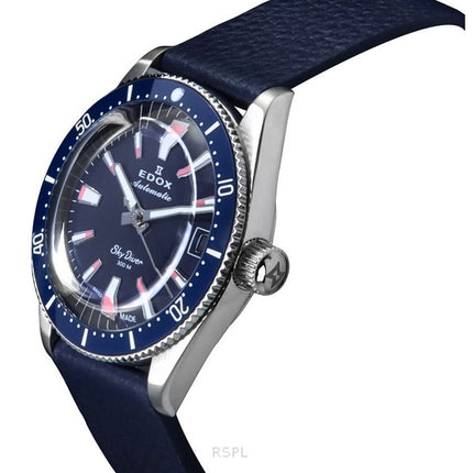 Edox Skydiver Limited Special Blue Dial Automatic Diver's 80131 3BUC BUICO 300M Men's Watch With Extra Strap