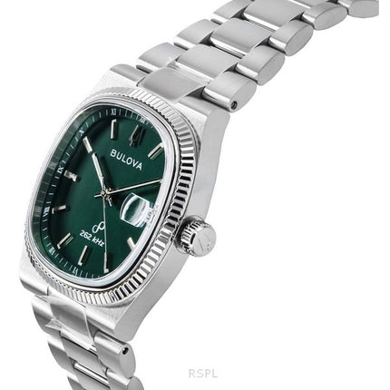 Bulova Classic Super Seville Stainless Steel Green Dial Quartz 96B439 Men's Watch