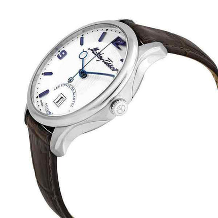 Mathey-Tissot Edmond Limited Edition Automatic 3D Leather Strap White Dial AC1886AI Men's Watch