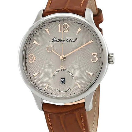 Mathey-Tissot Edmond Automatic Limited Edition Leather Strap Silver Dial AC1886CIA Men's Watch