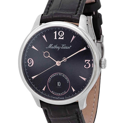 Mathey-Tissot Edmond Automatic Limited Edition Leather Strap Black Dial AC1886CNA Men's Watch