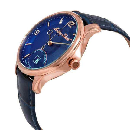 Mathey-Tissot Edmond Limited Edition Automatic 3D Leather Strap Blue Dial AC1886PBU Men's Watch