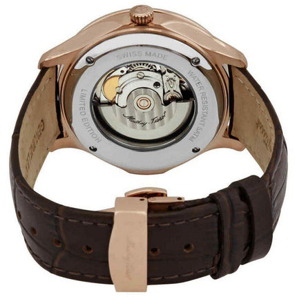 Mathey-Tissot Edmond Automatic 3D Leather Strap White Dial AC1886PI Men's Watch