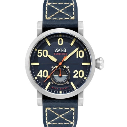 AVI-8 Dambuster Chadwick Meca-Quartz Cobalt Blue Leather Strap Blue Dial AV-4113-01 Men's Watch