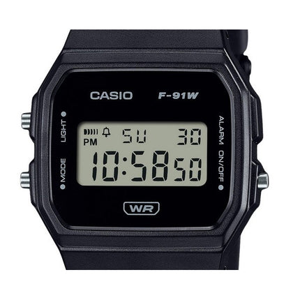 Casio POP Digital Black Bio Based Resin Strap Quartz F-91WB-1A Unisex Watch