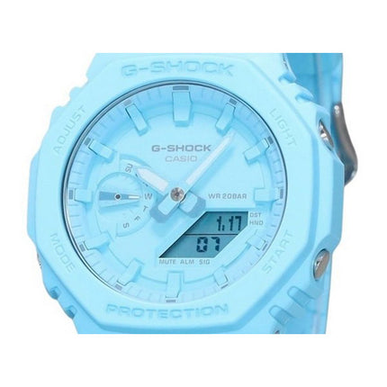 Casio G-Shock Analog Digital Bio Based Resin Strap Blue Dial Quartz GA-2100-2A2 200M Men's Watch