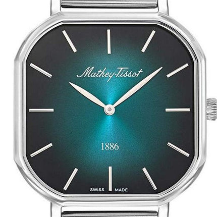 Mathey-Tissot Monsoon Square Stainless Steel Green Dial Quartz H7917AV Men's Watch