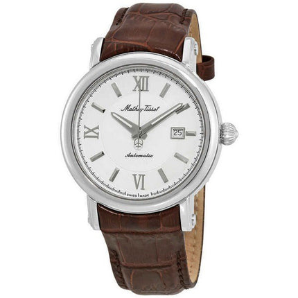 Mathey-Tissot Renaissance Genuine Leather Strap White Dial Automatic H9030AI Men's Watch