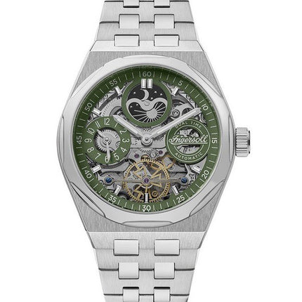 Ingersoll The Broadway Dual Time Green Skeleton Dial Automatic I12905 Men's Watch