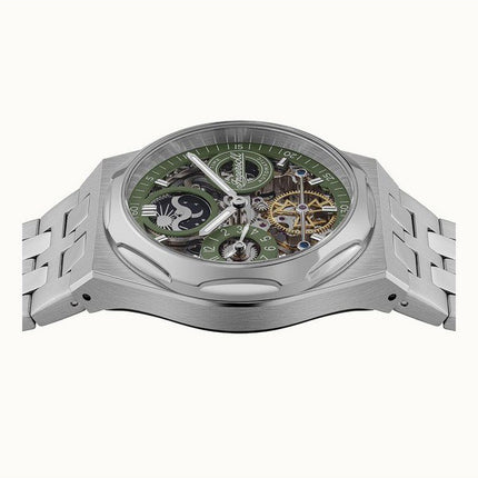 Ingersoll The Broadway Dual Time Green Skeleton Dial Automatic I12905 Men's Watch