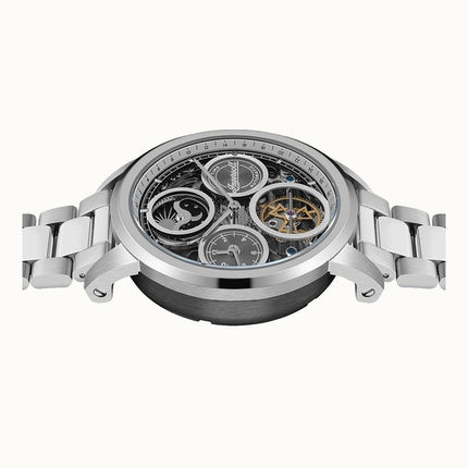 Ingersoll The Arc Moon Phase Stainless Steel Silver Skeleton Dial Automatic I16002 Men's Watch