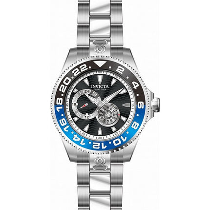 Invicta Pro Diver Stainless Steel Black And Blue Bezel With Black Dial Automatic Diver's 47300 300M Men's Watch