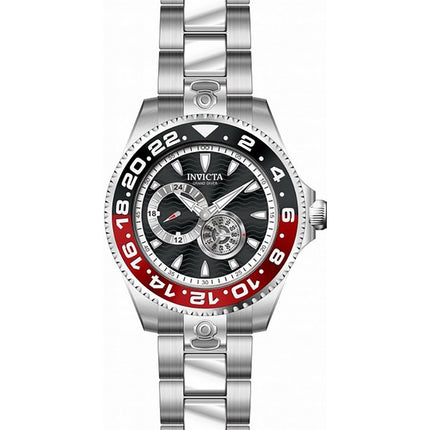 Invicta Pro Diver Stainless Steel Black Dial Black And Red Coke Bezel Automatic Diver's 47302 300M Men's Watch