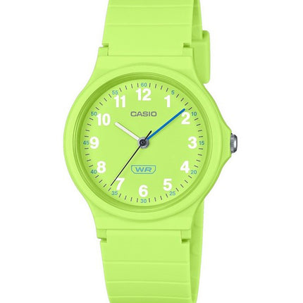 Casio Pop Analog Lime Green Bio Based Resin Strap Lime Green Dial Quartz LQ-24B-3B Women's Watch