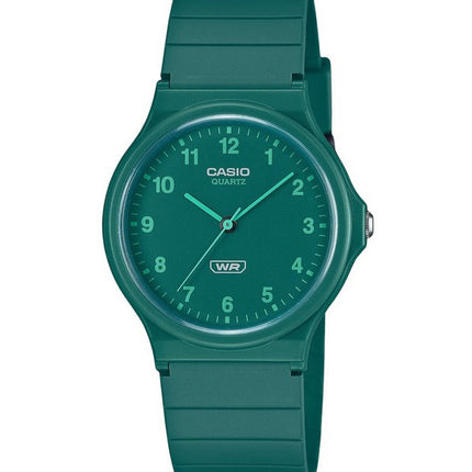 Casio POP Analog Bio Based Resin Strap Green Dial Quartz MQ-24B-3B Unisex Watch