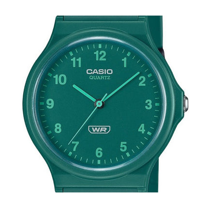 Casio POP Analog Bio Based Resin Strap Green Dial Quartz MQ-24B-3B Unisex Watch