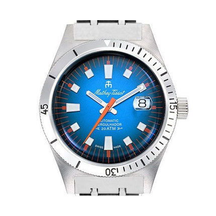 Mathey-Tissot Mergulhador Stainless Steel Blue Dial Automatic Diver's MRG1 200M Men's Watch With Extra Strap