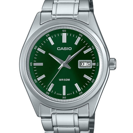 Casio Standard Analog Stainless Steel Green Dial Quartz MTP-B180D-3AV Men's Watch