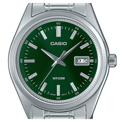 Casio Standard Analog Stainless Steel Green Dial Quartz MTP-B180D-3AV Men's Watch