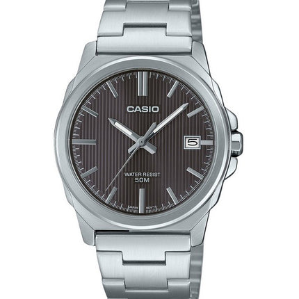 Casio Standard Analog Stainless Steel Grey Dial Quartz MTP-E720D-8AV Men's Watch