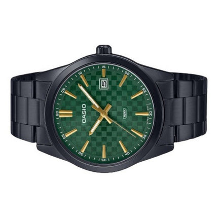 Casio Standard Analog Ion Plated Stainless Steel Green Dial Quartz MTP-VD03B-3A Men's Watch