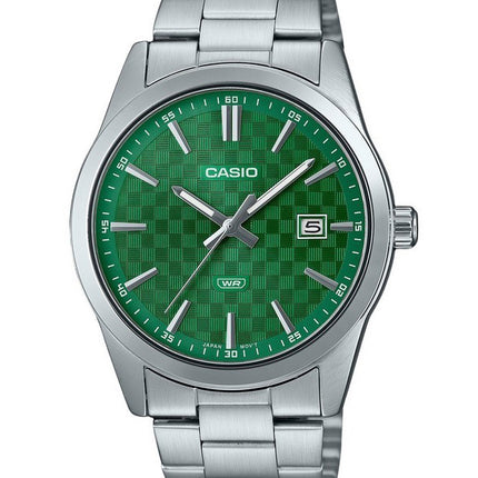 Casio Standard Analog Stainless Steel Green Dial Quartz MTP-VD03D-3A1 Men's Watch