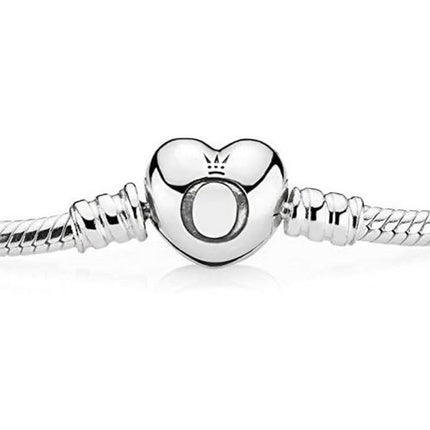 Pandora Moments Heart Clasp Snake Chain Bracelet 590719-21 For Women