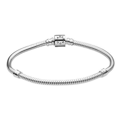 Pandora Moments Barrel Clasp Snake Chain Bracelet 598816C00-20 For Women