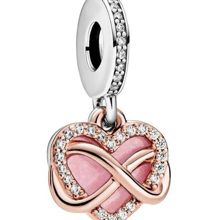 Pandora Sparkling Infinity Heart Dangle Charm With Clear Cubic Zirconia 788878C01 For Women