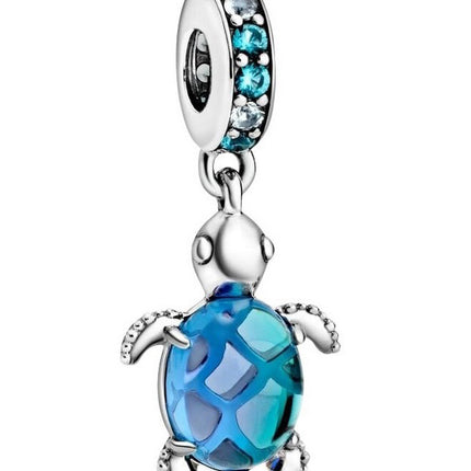 Pandora Murano Glass Sea Turtle Dangle Charm 798939C01 For Women