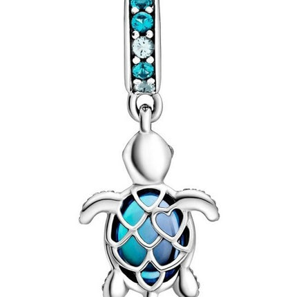 Pandora Murano Glass Sea Turtle Dangle Charm 798939C01 For Women