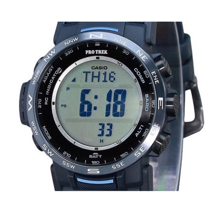 Casio ProTrek Climber Line Digital Blue Bio Based Resin Tough Solar PRW-35Y-2 100M Men's Watch