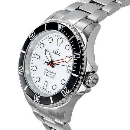 Ratio FreeDiver Sapphire Stainless Steel White Dial Automatic RTF047 200M Men's Watch