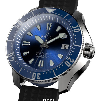 Ratio FreeDiver X Ocean Blue With Blue Ceramic Inlay Automatic RTX003 200M Men's Watch