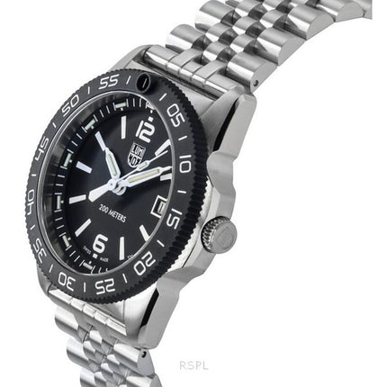 Luminox Pacific Diver Ripple Stainless Steel Black Dial Quartz XS.3122M.1 200M Men's Watch