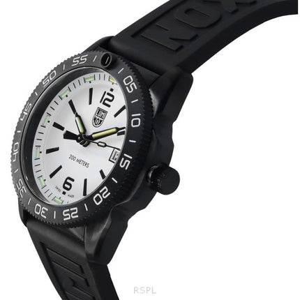 Luminox Pacific Diver Ripple Rubber Strap White Dial Quartz XS.3127M 200M Men's Watch