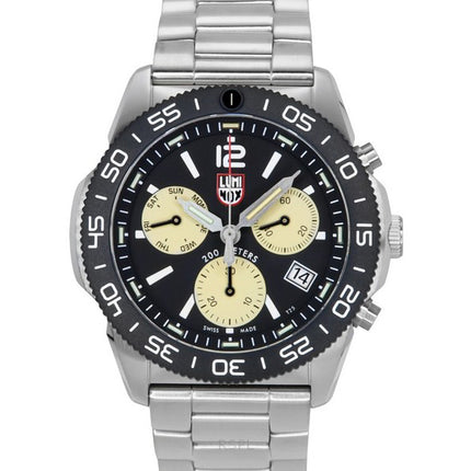 Luminox Pacific Diver Chronograph Stainless Steel Black Dial Quartz XS.3150.M 200M Men's Watch