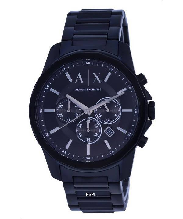 Armani Exchange Chronograph Stainless Steel Black Dial Quartz