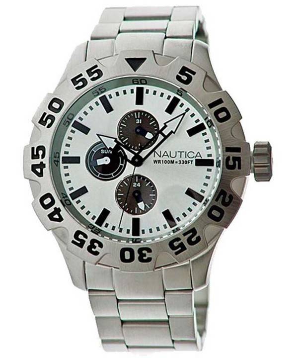 Nautica Multifunction Silver Dial N20094G Mens Watch – Creationwatches.sg