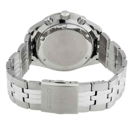 Seiko Chronograph Stainless Steel White Dial Quartz SSB425P1 100M Men's Watch