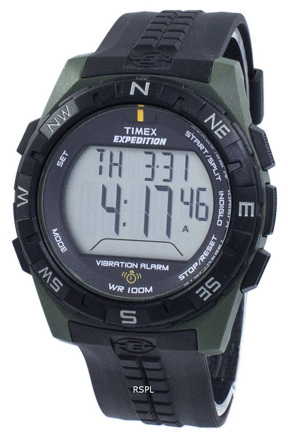 Timex Expedition Vibration Alarm Indiglo Digital T49852 Men's Watch ...